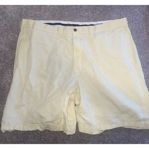 Brooks Brothers Bermuda Short Mens Size‎ 42 Yellow Cotton / Linen Blend Preppy